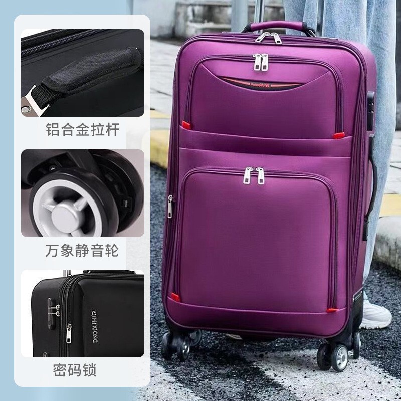 Luggage Oxford cloth large capacity universal wheel strong and durable moving abroad travel can be checked pull rod password box Luggage Oxford cloth large capacity universal wheel strong and durable moving abroad travel can be checked pull rod password box