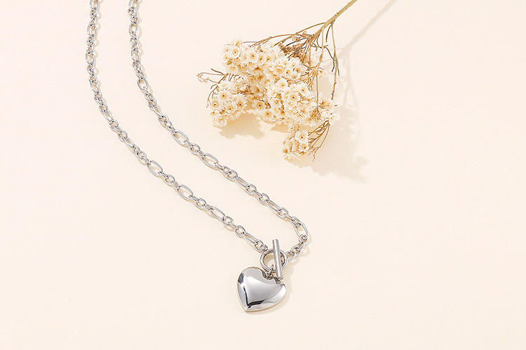 European and American OT buckle heart necklace bracelet heart-shaped O-chain stainless steel suit