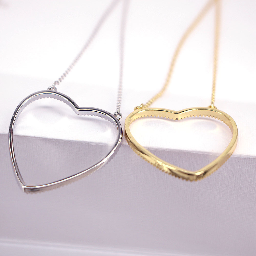 fashion copper heart micro-encrusted copper pendant inlaid zircon collarbone chain