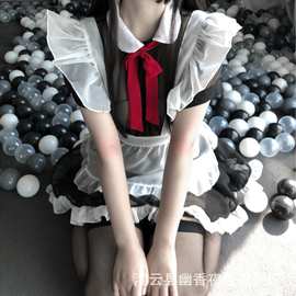 282  情趣内衣制服诱惑绑带围裙网纱透视角色扮演性感女仆套装