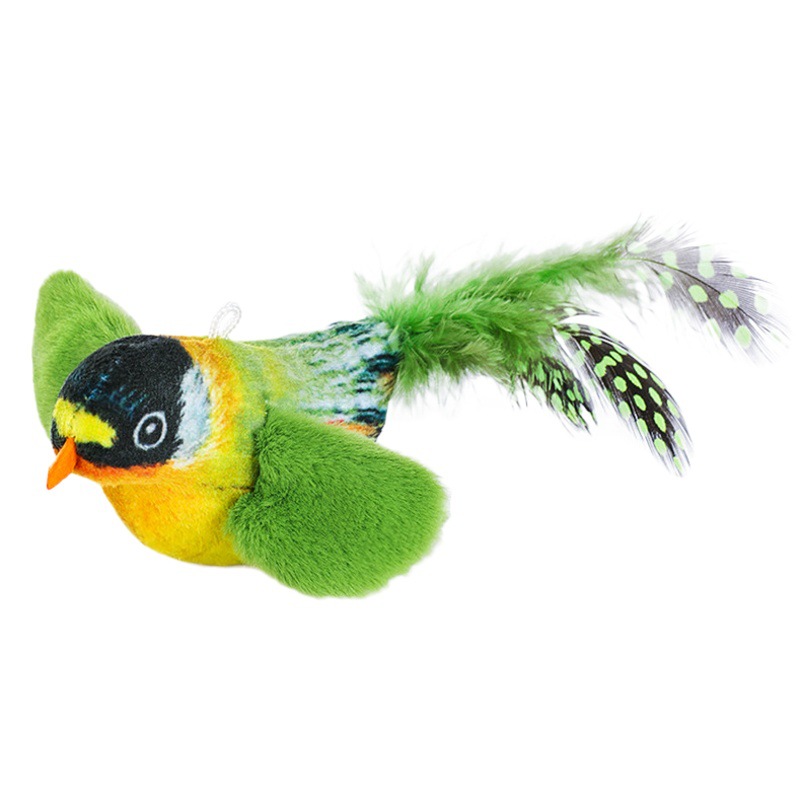 Nuevo Gato Juguete de sonido pluma pájaro bebé gato mordedura de juguete especial auto-Hola aliviar tapado divertido gato palo suministros al por mayor