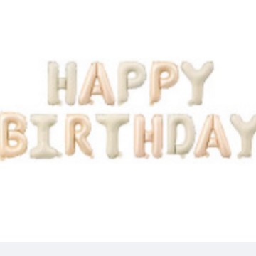 16 pulgadas película de aluminio inglés letras de cumpleaños globo HB feliz cumpleaños set de globo decoración de fiesta de cumpleaños