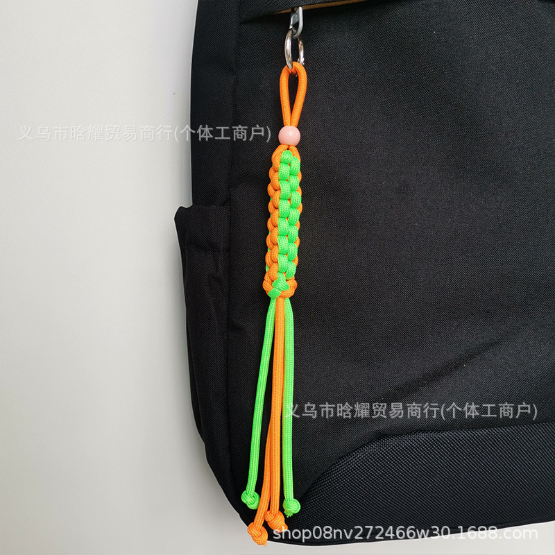 撞色中国风玉米结包挂件纯手工miu系挂绳5mm伞绳手机钥匙扣车挂饰|undefined