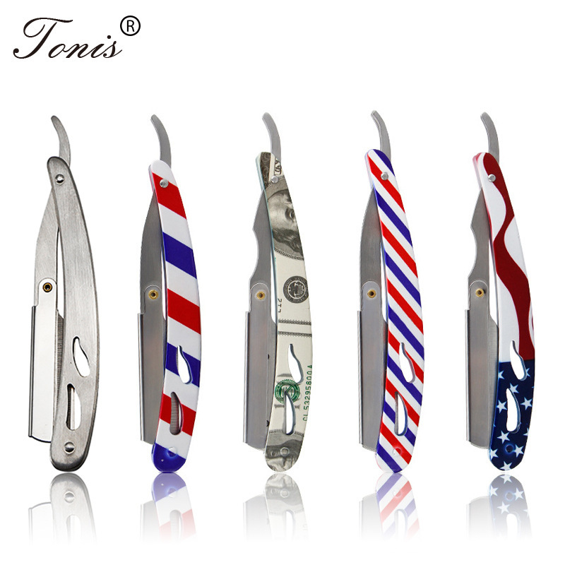 Tonis Manual Razor Stainless Steel Replacement Blades Razor Hair Trimming Shaving Razor Holder European Razor