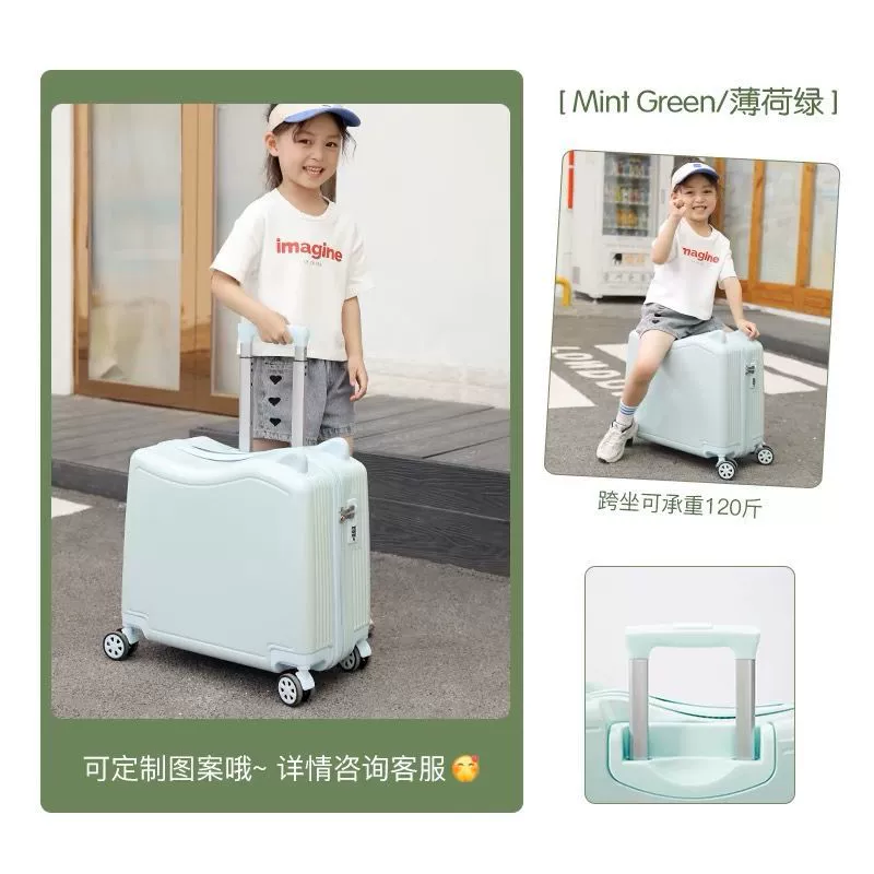 Cute suitcase with seat