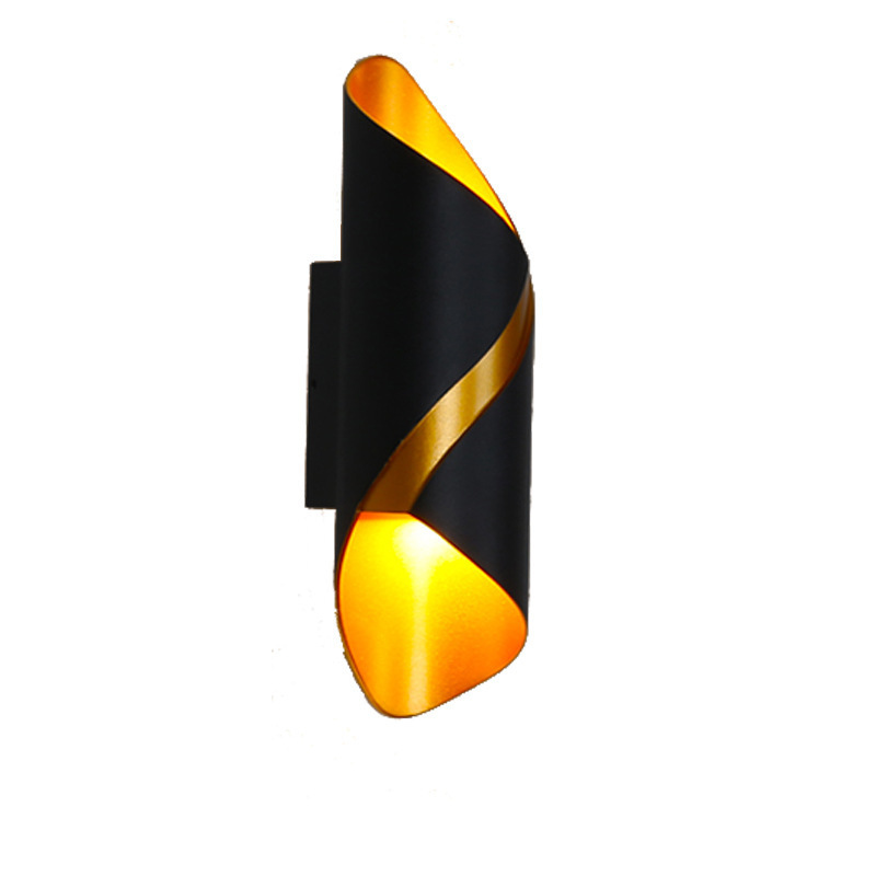 lámpara de pared led lujoso oro negro pared exterior luz de reflector exterior impermeable jardín exterior lámpara de pared lavado lámpara de pared decoración de balcón lámpara de pared