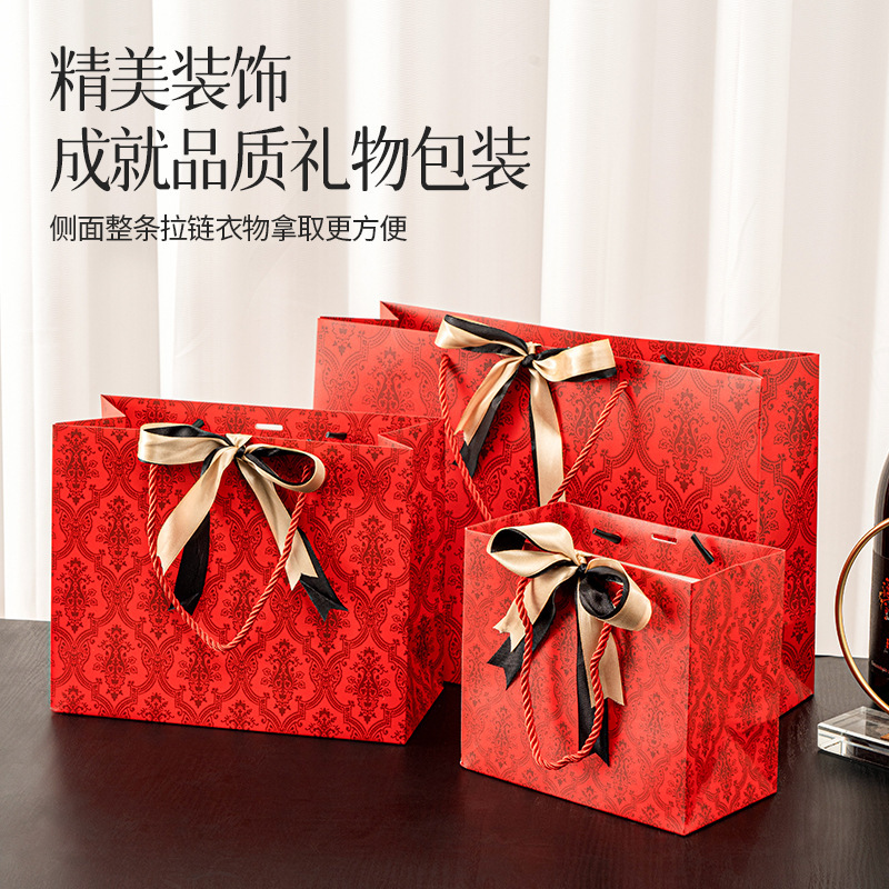 Cross-Border Gucci Green Handbag Clothing Gift Bag Green Ribbon Souvenir Handbag Birthday Gift Bag