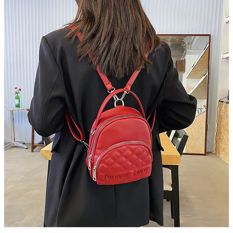 Rhombus Multifunctional Solid Color One-shoulder Portable Backpack Wholesale Nihaojewelry display picture 23
