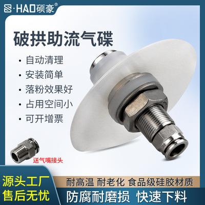 工业助流气碟破拱器搅拌站料仓下料器料助流气碟DL15不锈钢气碟