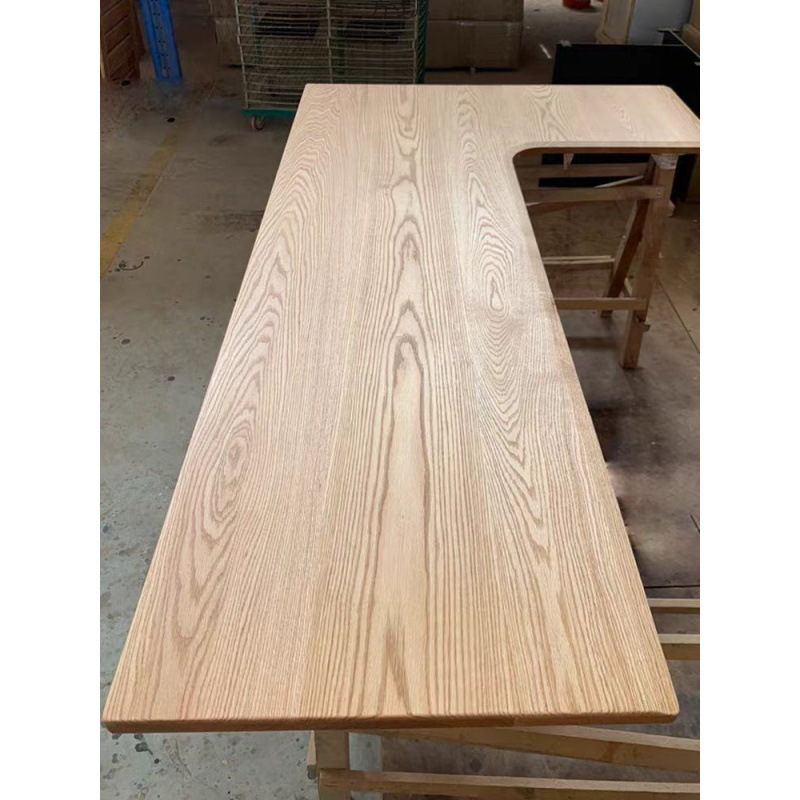 2025 New Chinese-Style Red Oak Large Board Desk L-Shaped Computer Desk Thickened Workbench Writing Desk Step Board Desk