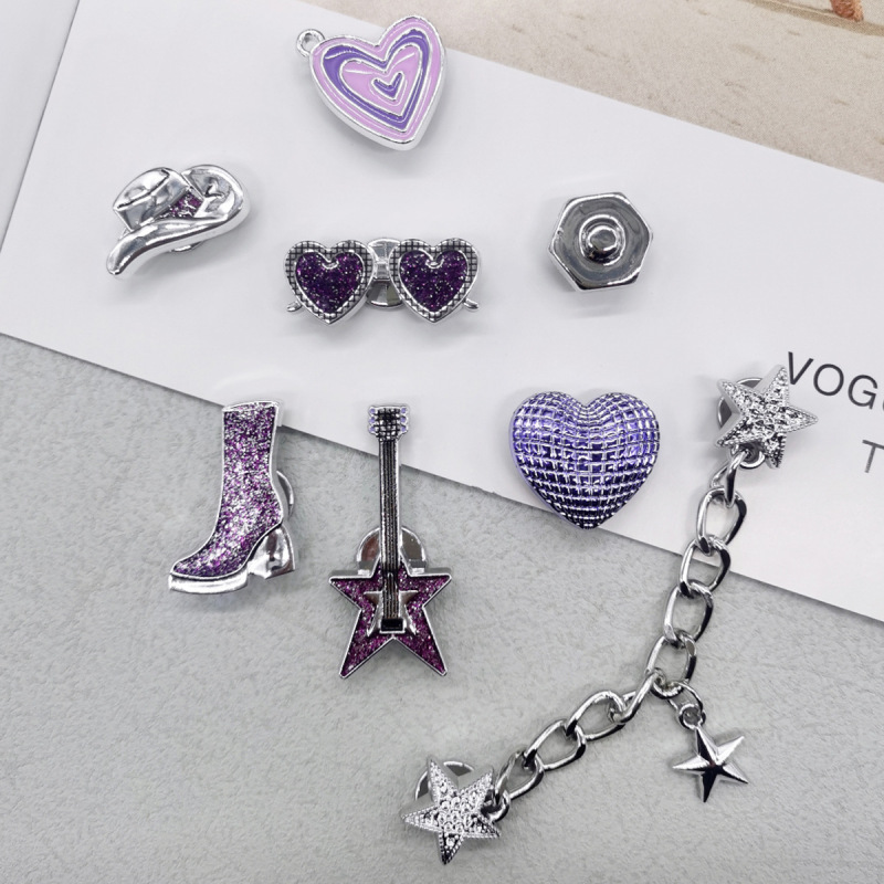 Rock Music Clog Shoe Charms DIY Chain Accessories Garden Shoe Shoe Buckles Detachable Shoe Decorations Accessories