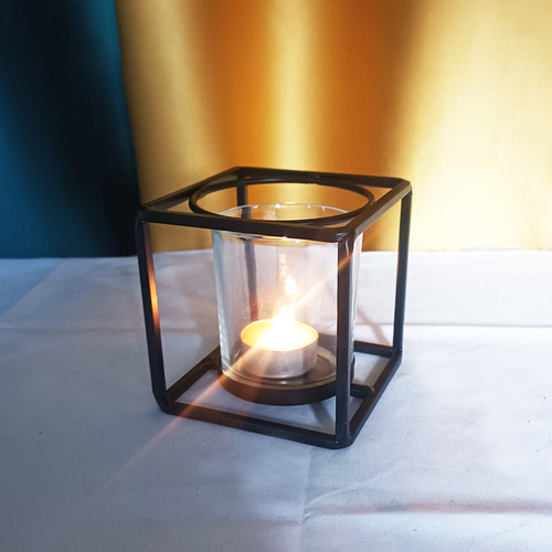 Manufacturer's creative iron candlestick incense iron gift wedding restaurant bedroom ornaments romantic time dinner direct sales