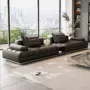 多人客厅意式直排沙发