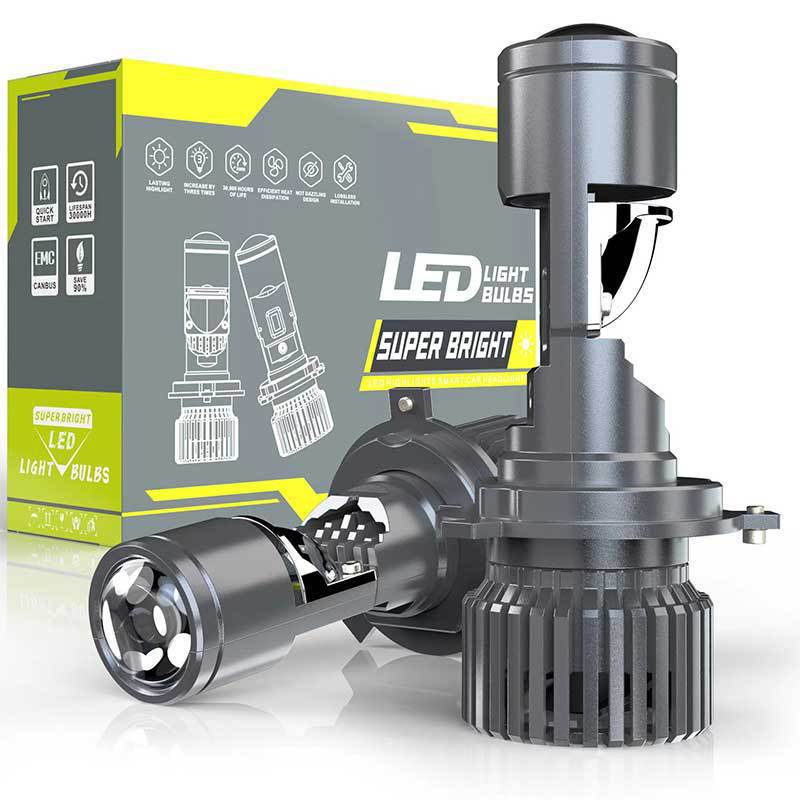 Factory Wholesale Car Led Headlights Gt4 with Built-In Lens H4 High and Low Beam Integrated 12V24V Motorcycle Laser Light