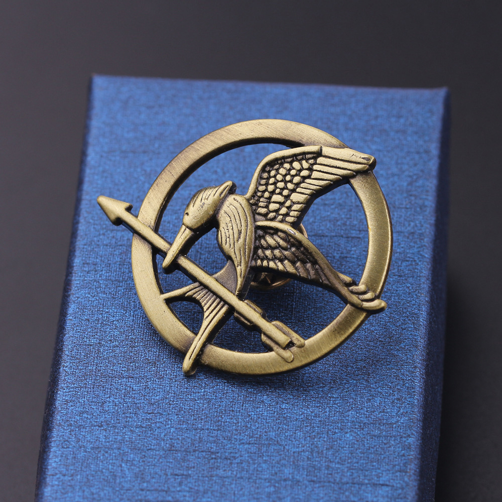 [欧美影视 饥饿游戏金属徽章 hunger games Mockingjay 嘲笑鸟胸针]