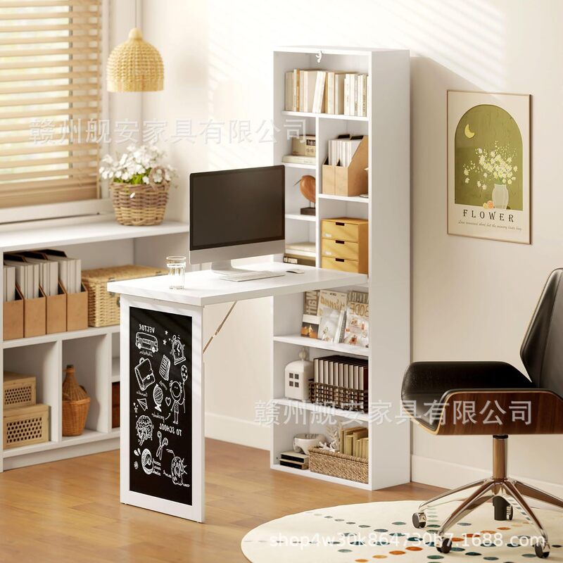 Customized Amazon Best-Selling Computer Desk Wall Bookcase Foldable Bookcase Storage Integrated Cabinet