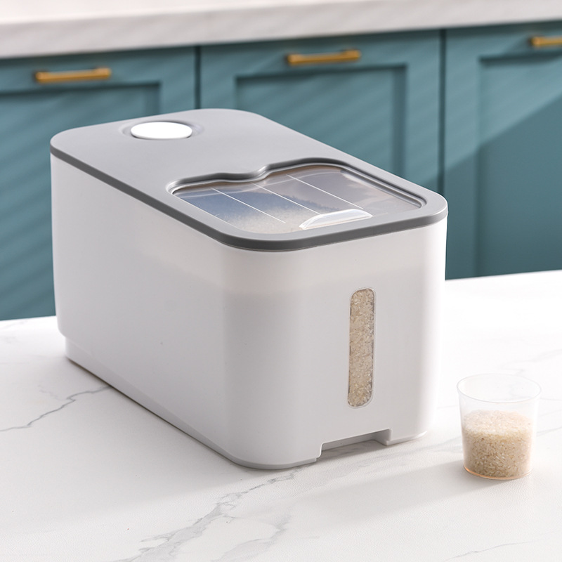 2022 new push-pull rice bucket household kitchen rice grain storage insect-proof and moisture-proof sealed food rice storage box