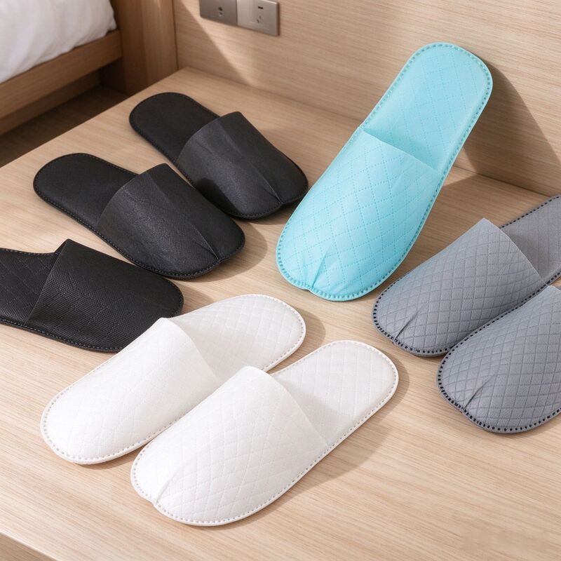 Hotel Disposable Slippers, One-Piece Molded, Environmentally Friendly Non-Woven Fabric, Pearl Cotton, for Guesthouses, Home Use, Hospitality, Manufacturer Hotel Disposable Slippers, One-Piece Molded, Environmentally Friendly Non-Woven Fabric, Pearl Cotton, for Guesthouses, Home Use, Hospitality, Manufacturer