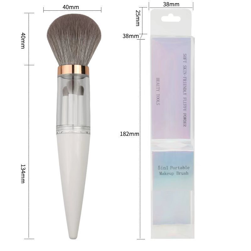 Ocho en uno cepillo de maquillaje retráctil conjunto de cepillo de blush cepillo de sombra de ojos cepillo concelador mini cepillo de maquillaje portátil herramientas de maquillaje