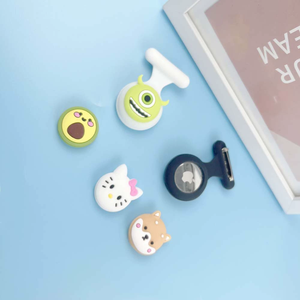 Apple, silicone protective case, cartoon brooch, cute children's accessory