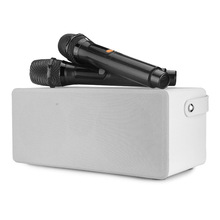 家庭ktv音响话筒套装电视投影仪唱歌手提蓝牙木质音响麦克风一体