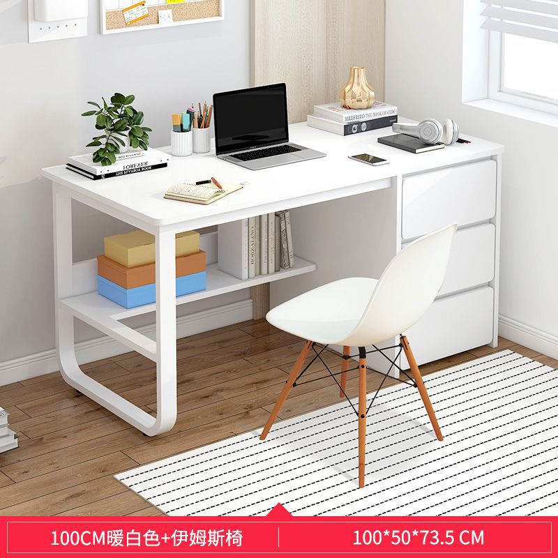 [두꺼운 철골] 100CM 웜화이트 + 완후의자