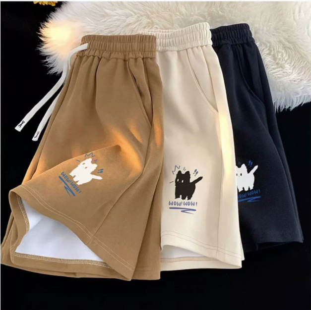 American basketball Beach simple cute cartoon loose comfortable men's summer casual sports short pants