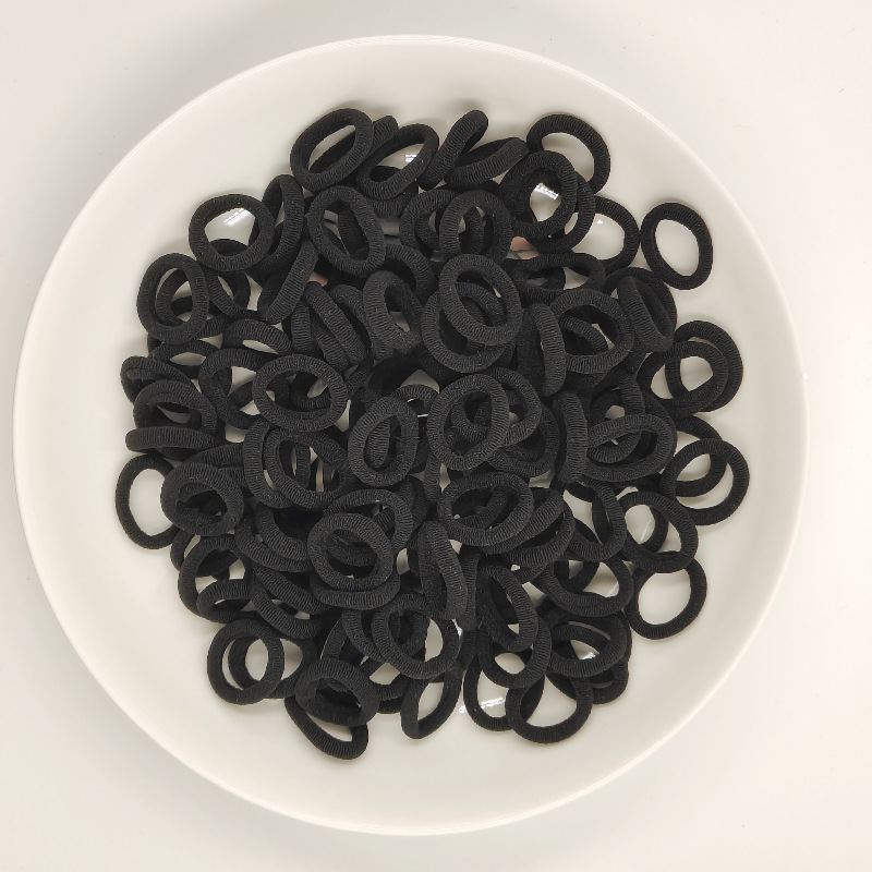 Color de caramelo de alta elasticidad pequeña toalla anillo de cabello bebé anillo de cabello no daña cabello atado fábrica de cabello al por mayor