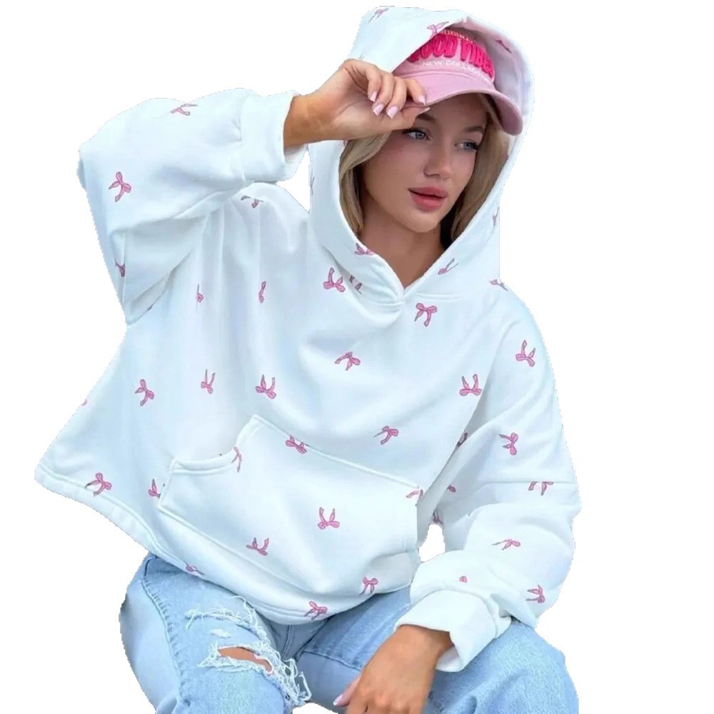 Vintage-Inspired Plus Size Blouse – Flowy Oversized Shirt With Sweet Cherry & Butterfly Print, Comfortable Polyester Top For Women_ecoleips.com