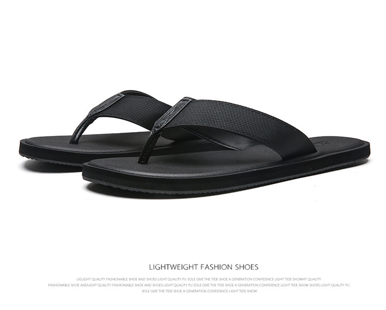 Men's Casual Solid Color T-Strap Flip Flops display picture 9