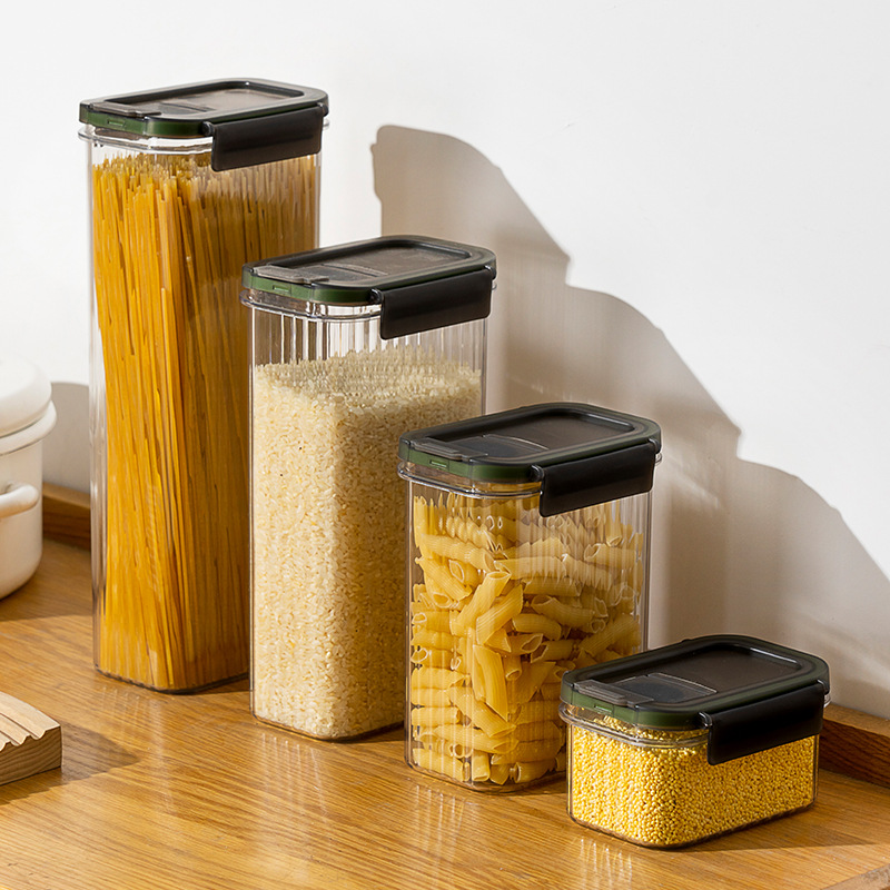 Aumate Sealed Jar Food Grade Snack Storage Jar Dry Goods Spice Noodles Nuts Grain Storage Box