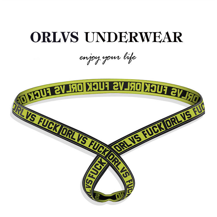 ORLVS vacuum underwear sexy bikini big low waist shorts lace-up thong full empty gayOR654