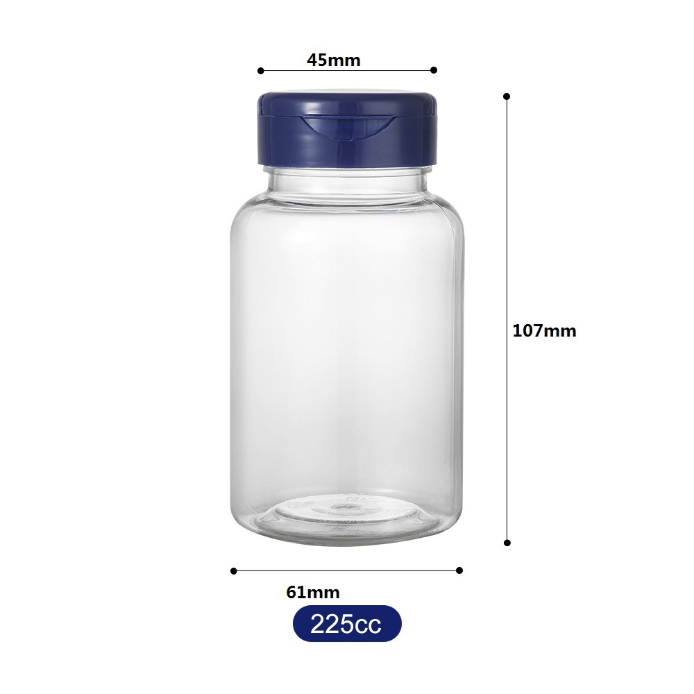 源头厂家PET225cc透明塑料包装瓶粉末包装瓶藏红花茶叶包装瓶