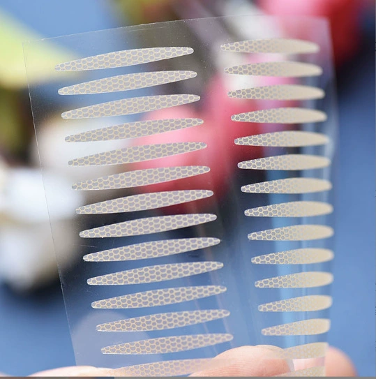 Перламутровое дно, прозрачная нижняя сетка телесного цвета, кружевная сетка цвета кожи, самоклеящаяся невидимая повязка на двойное веко, красивая повязка на глаз, двусторонняя лента