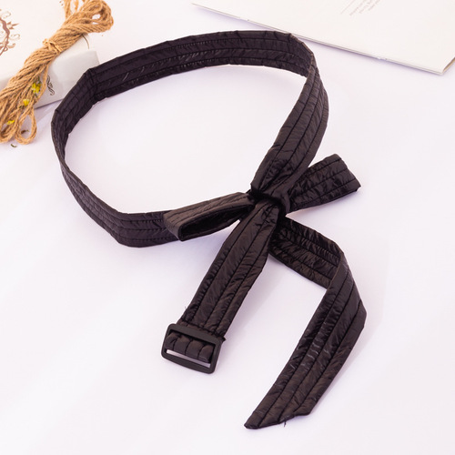 Down jacket belt women's new thin belt thin knot belt match skirt decoration coat canvas knot fashion