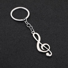 创意实用礼品个性音符金属钥匙扣广告小挂件音乐符号钥匙圈链环挂