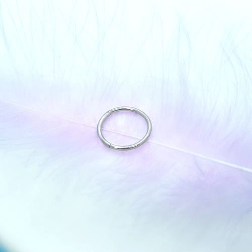 Couple style round simple earrings closed nose ring titanium steel circle metal earrings nose ring accessories jewelry nose jewelry