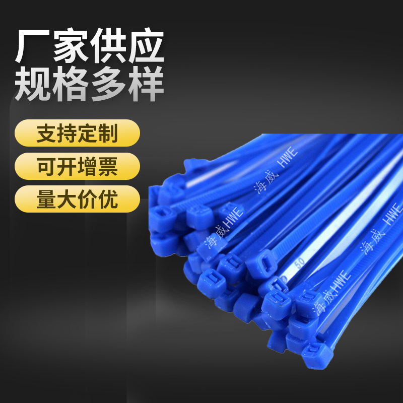 淘气堡包管自锁式尼龙扎带 彩色塑料4.8*200尼龙束线扎带 批发