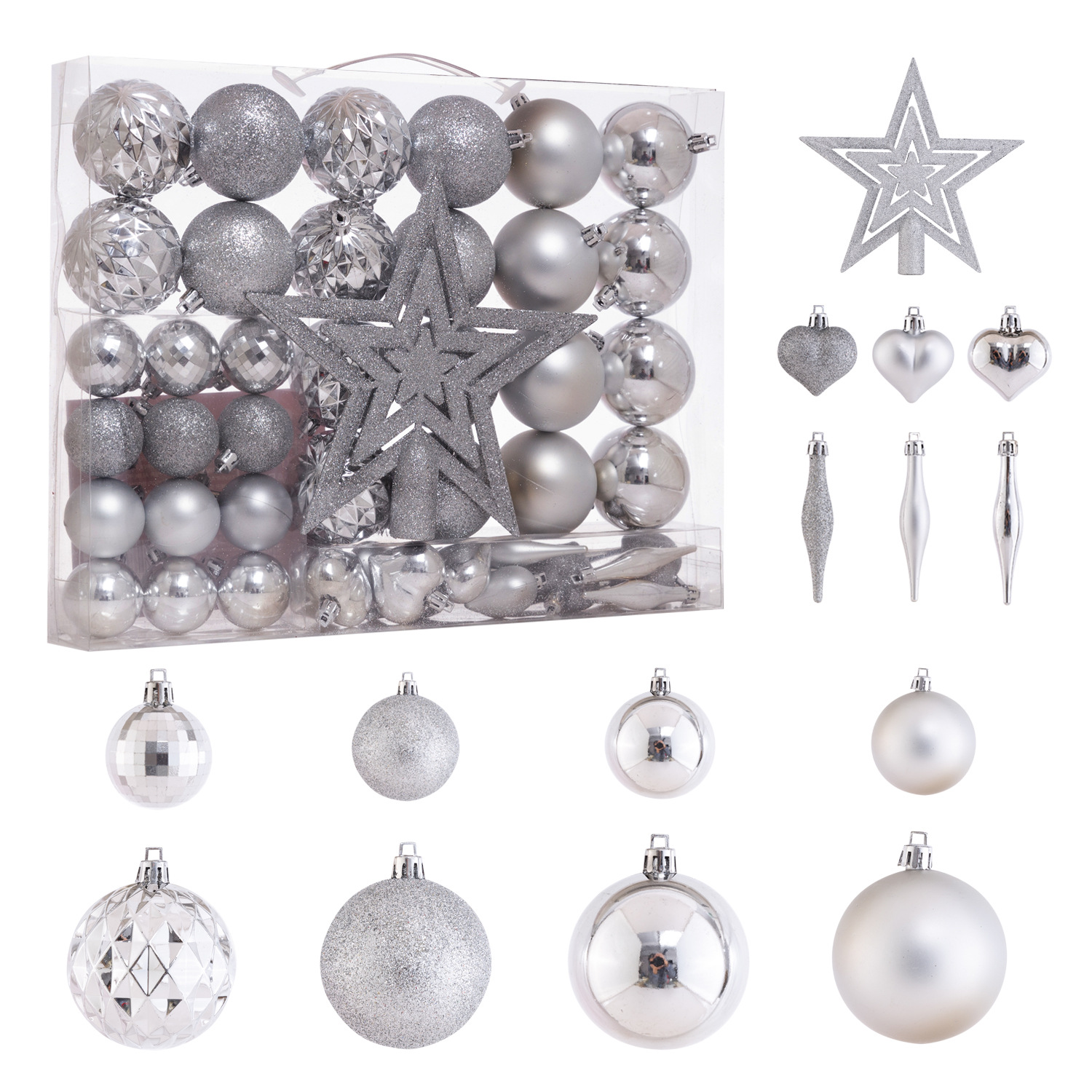 silver christmas ball ornament