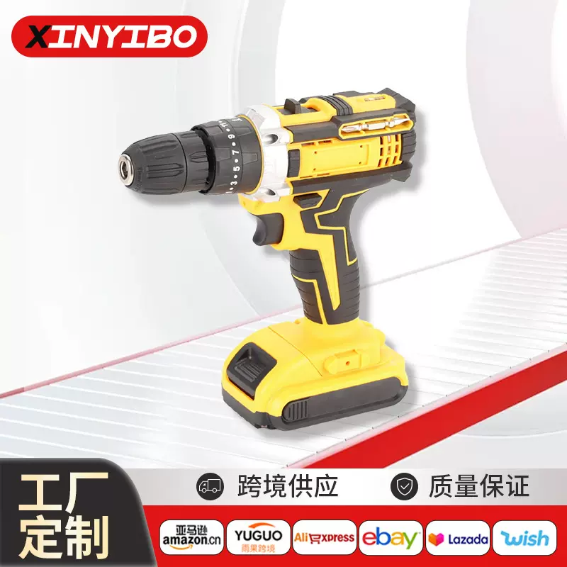 工厂定制跨境外贸大功率手枪钻多功能手电钻家用无线锂电钻批发
