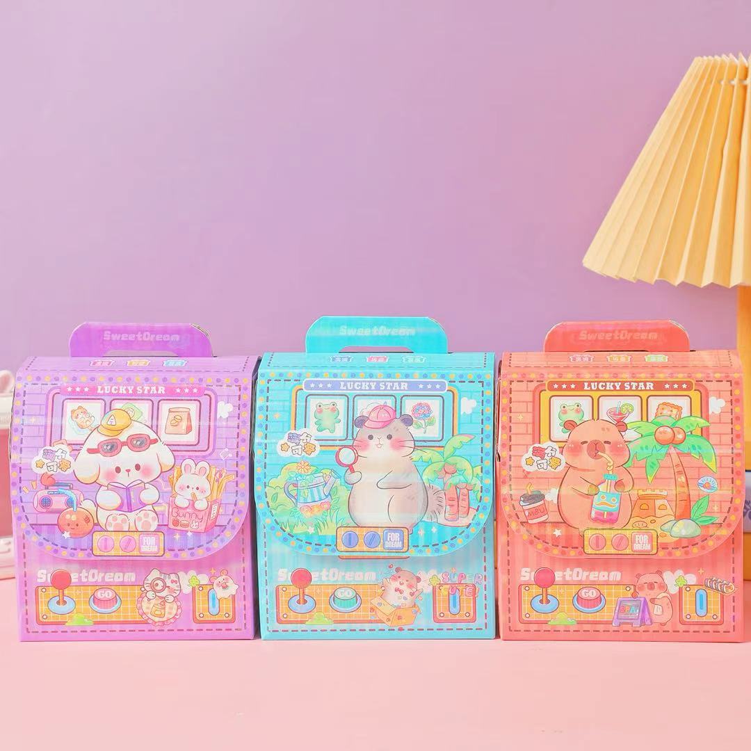 Caja de regalo creativa para estudiantes regalo de inicio de la escuela para niños regalo de mano para niños graduados papelería pegatinas set