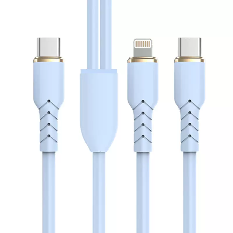 汇友邦二合一数据线适用于苹果手机一拖二双TYPEC充电车载usb快充