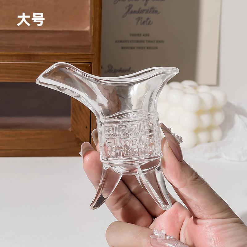 Botella de vino antigua creativa, copa de vino blanco de vidrio, dispensador de vino pequeño, copa de emperador antiguo, personalidad del hogar, copa de licores