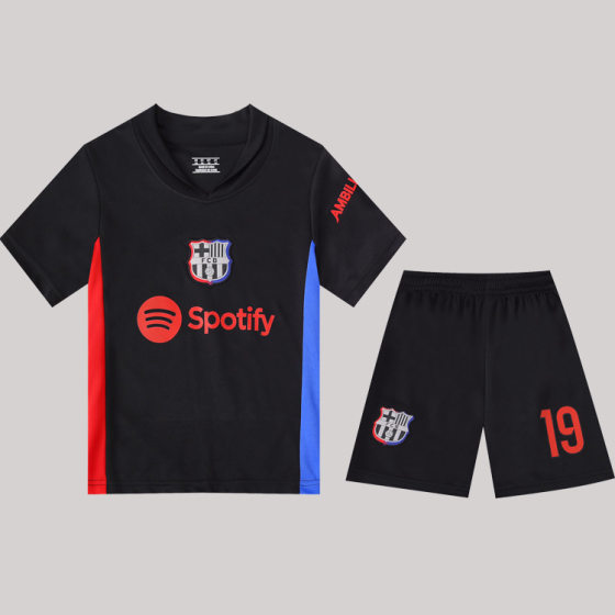 2425 Barcelona Home Yamal Football Suit No. 19 Larawan No. 9 No. 8 Pedre Jersey suit Children