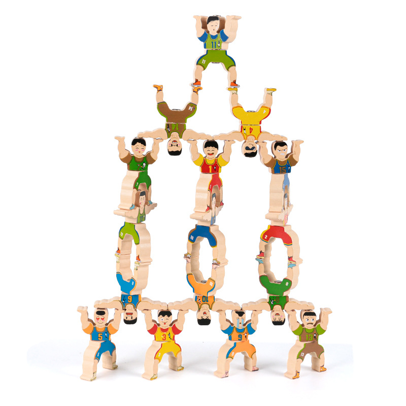 Bebés y niños pequeños laminados juguetes de bloques giratorios Hercules laminados de alto equilibrio juegos de mesa de educación temprana