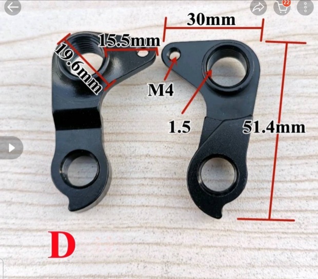 Bicicleta de montaña gancho de cola bicicleta trasera dial de elevación Lug bicicleta de carretera aleación de aluminio pieza de elevación de velocidad variable gancho de cola gancho colgante
