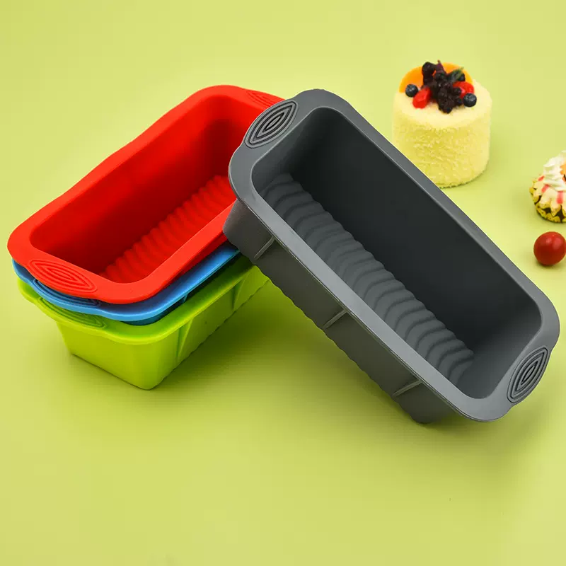 厂家现货 硅胶长方盘蛋糕模 家用食品级面包模吐司模具烘焙工具
