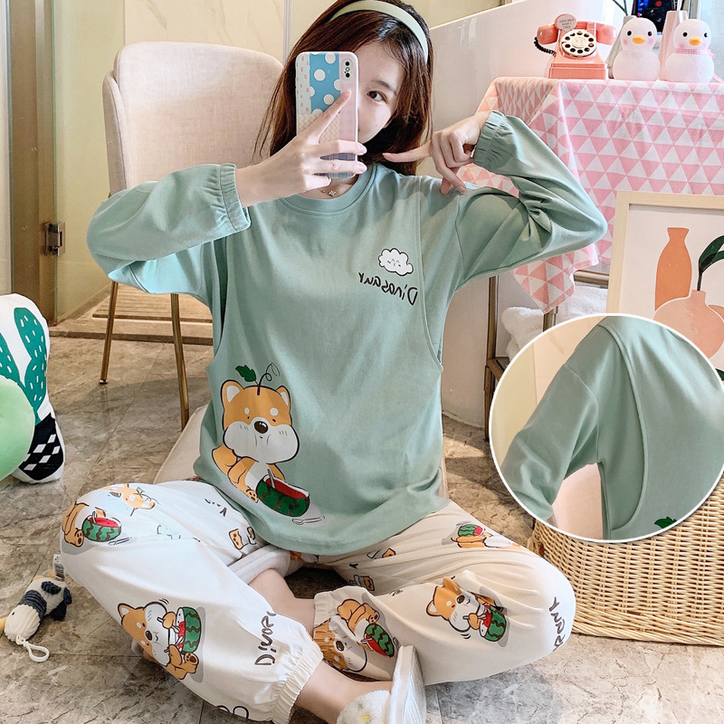 新款月子服春秋批发产后喂奶孕妇睡衣春夏季产妇哺乳期家居服套装