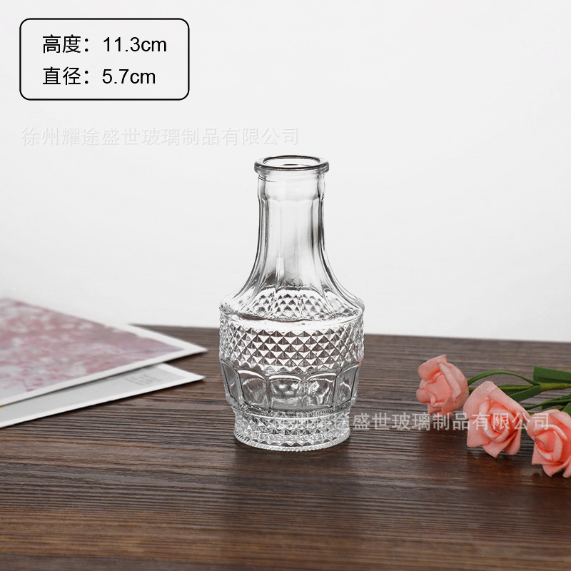 クロスボーダー卸売小さな花瓶装飾品、インスタイルホームデスクトップリビングルームフラワーアレンジメント、高級ガラス花瓶|undefined