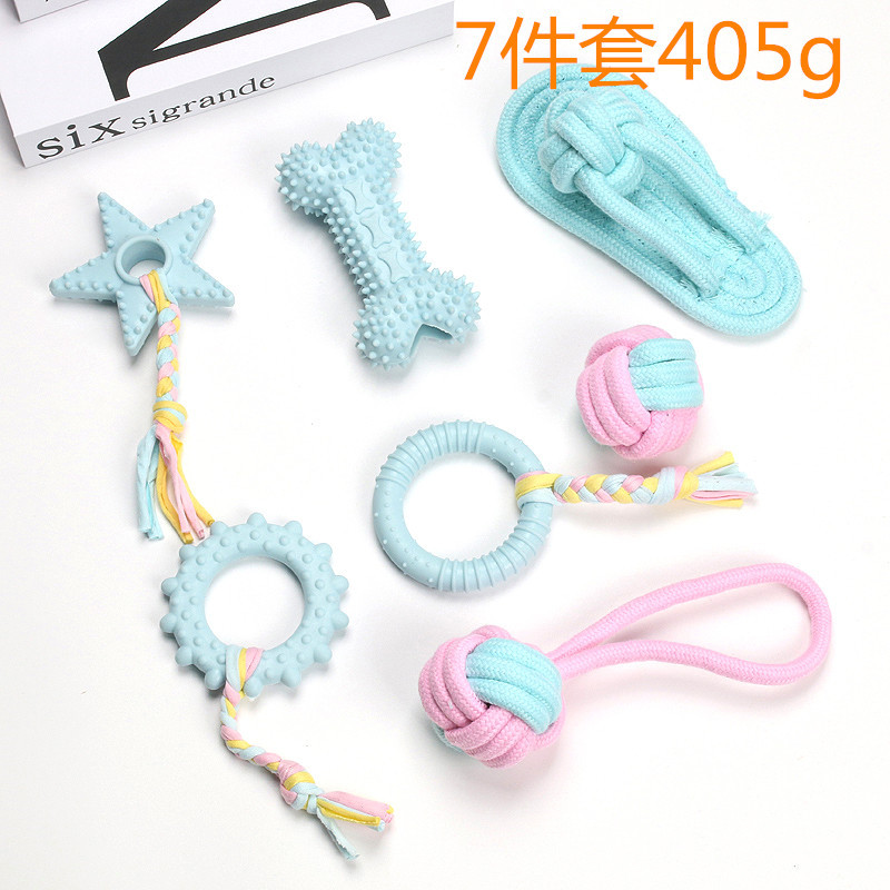 El popular juego de juguetes para la dentición de perros de Amazon, juguete de cuerda de algodón para mascotas, resistente a las mordidas, alivia el aburrimiento, suministra juguetes de autoentretenimiento.